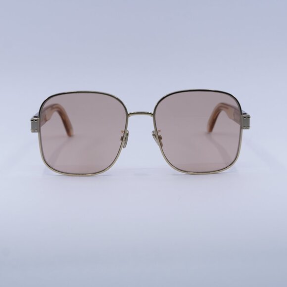 🕶️ New Dior DIORSIGNATURE S5U B0L0 Sunglasses - Shiny Gold Frame, Nude Lenses - Picture 2 of 11